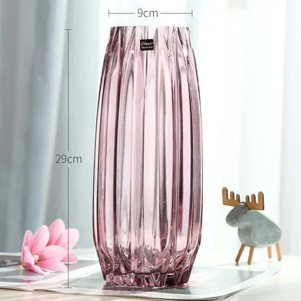 Vases Creative Large Glass Bottle Transparent Home Decor Hydroponic Terrarium Lily Rose Vase Living Room Flower Decoration