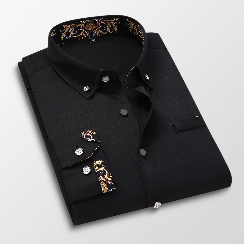 Men's clothing Arrival Men Shirt Fashion Causal Long Sleeved Male Dress Social Business Brand Shirt Soft Weeding White Shirts