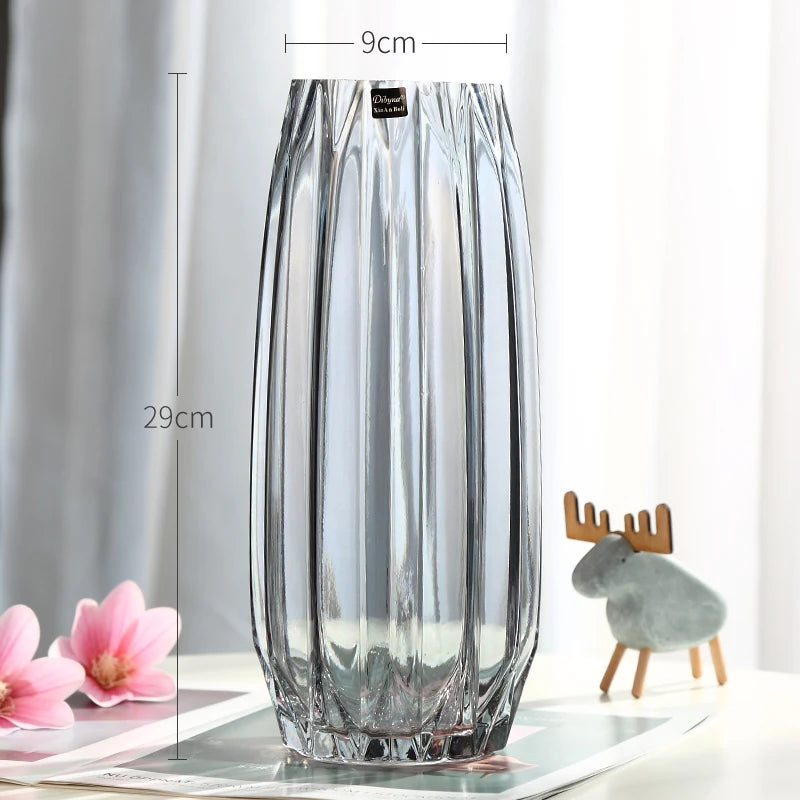 Vases Creative Large Glass Bottle Transparent Home Decor Hydroponic Terrarium Lily Rose Vase Living Room Flower Decoration