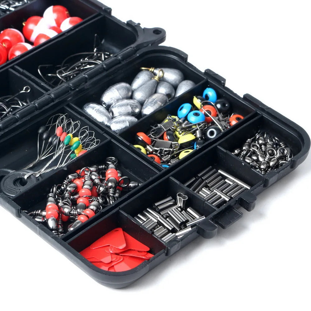 Fishing Tackle Kit Including Swivels Hooks Anti Tangle Sleeves Hook Stop Beads Boilie Bait Screw Carp Fishing Accessories Tools