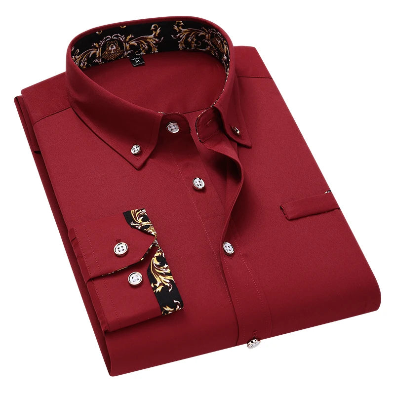 Men's clothing Arrival Men Shirt Fashion Causal Long Sleeved Male Dress Social Business Brand Shirt Soft Weeding White Shirts