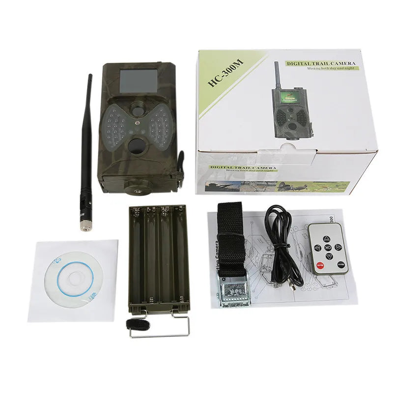 IR Hunting Celluar Trail Camera 16MP 1080P Photo Traps HC300M Wild Camera 2G MMS GSM SMTP Wireless Hunting Chasse