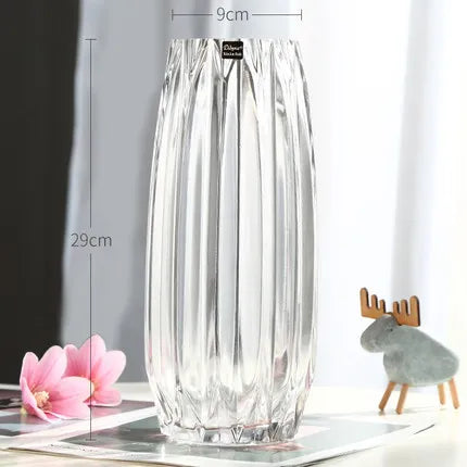 Vases Creative Large Glass Bottle Transparent Home Decor Hydroponic Terrarium Lily Rose Vase Living Room Flower Decoration