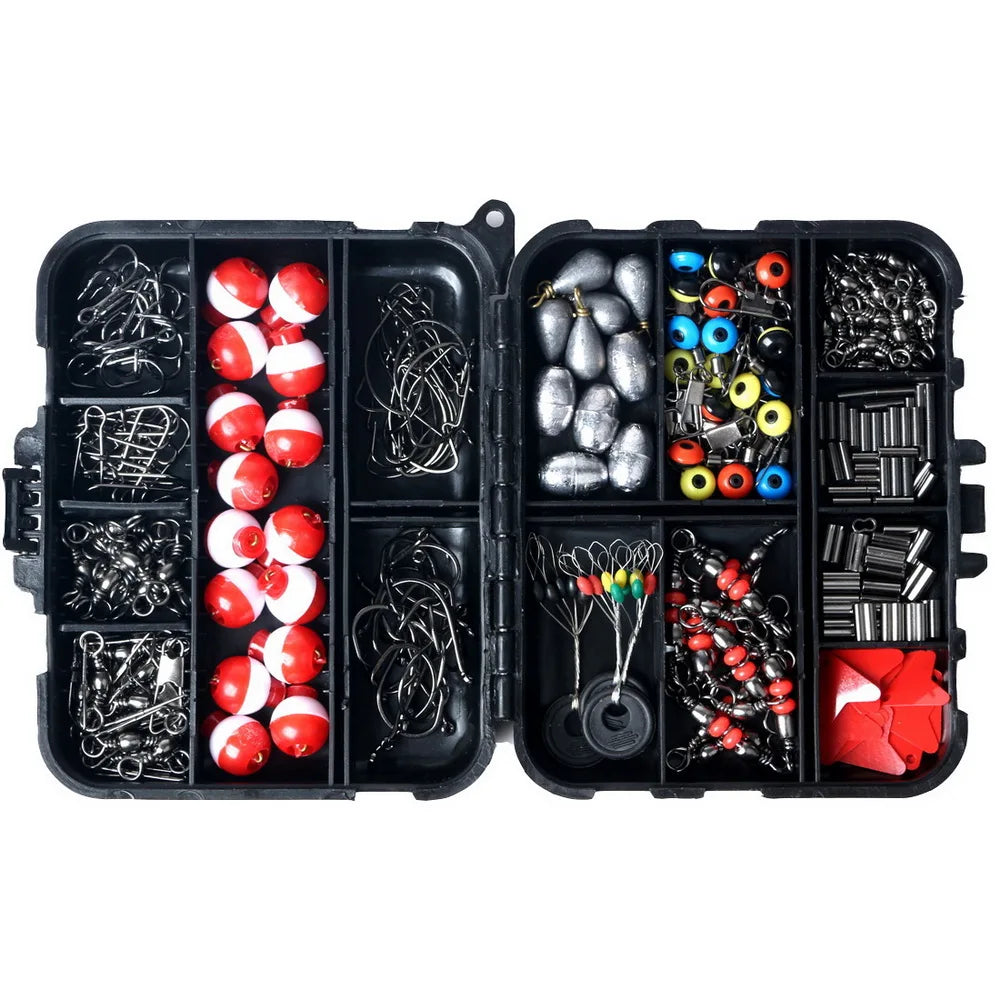Fishing Tackle Kit Including Swivels Hooks Anti Tangle Sleeves Hook Stop Beads Boilie Bait Screw Carp Fishing Accessories Tools