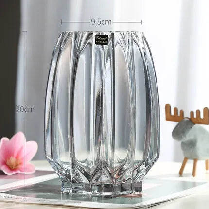 Vases Creative Large Glass Bottle Transparent Home Decor Hydroponic Terrarium Lily Rose Vase Living Room Flower Decoration