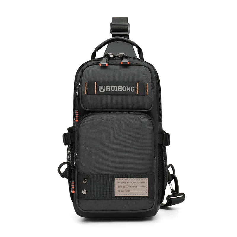 Men's Waist Bag Travel Casual Chest Bag Outdoor Hiking Climbing Backpack Multifunction Messenger Rig Pouch College Schoolbag