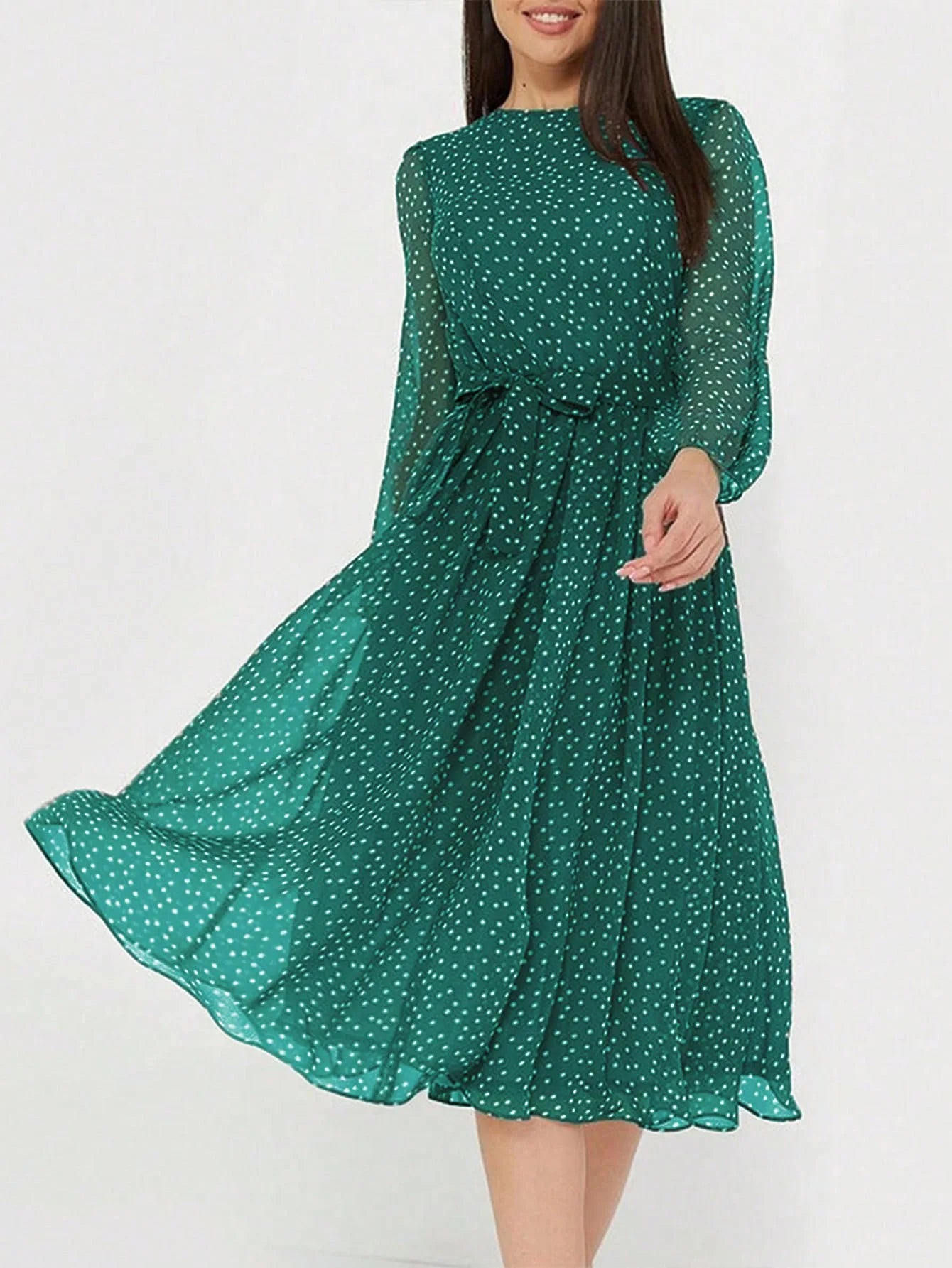 Women Dress 2025 Fashion Spring Summer Latest Unique Leisure Vacation Storm Point Long Sleeved Long Skirt Dress Women's Clothing