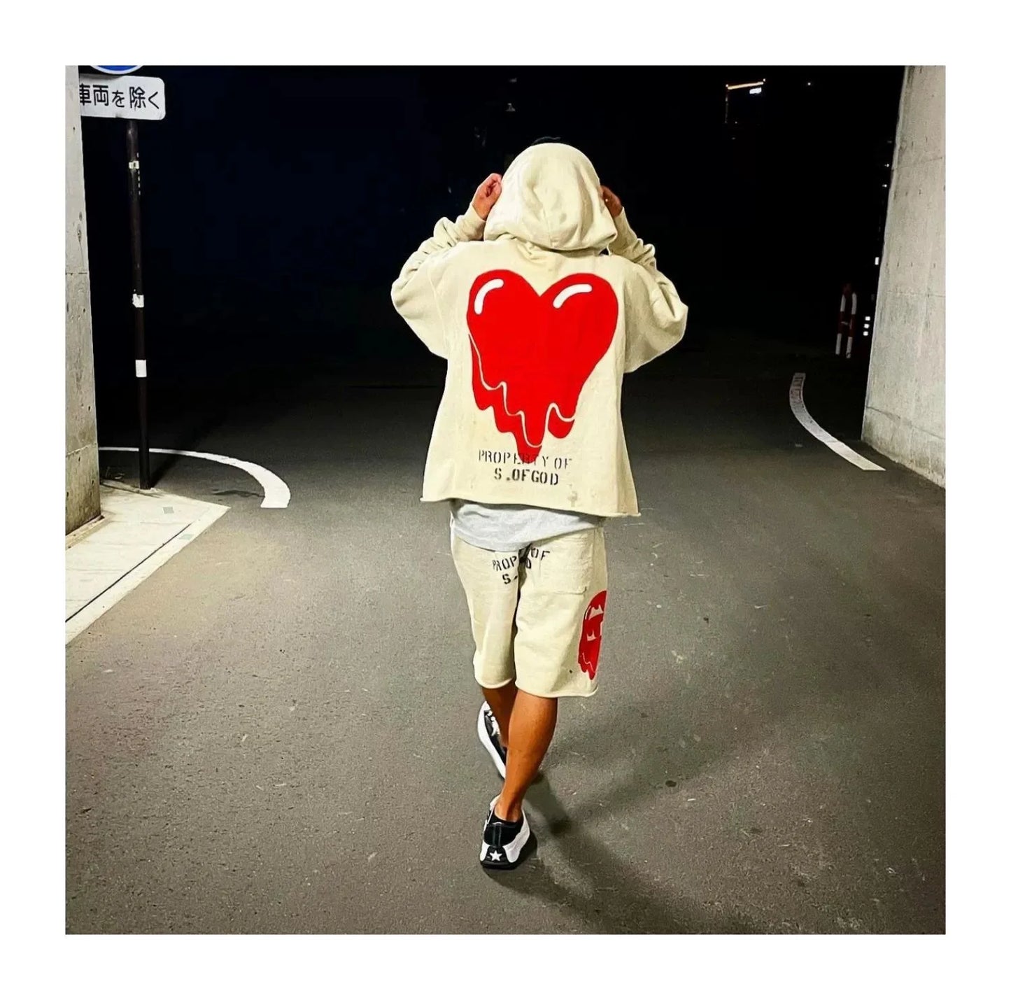 Mens Clothing Vintage graffiti destroys dirty painted high street loose casual hoodies ropa hombre