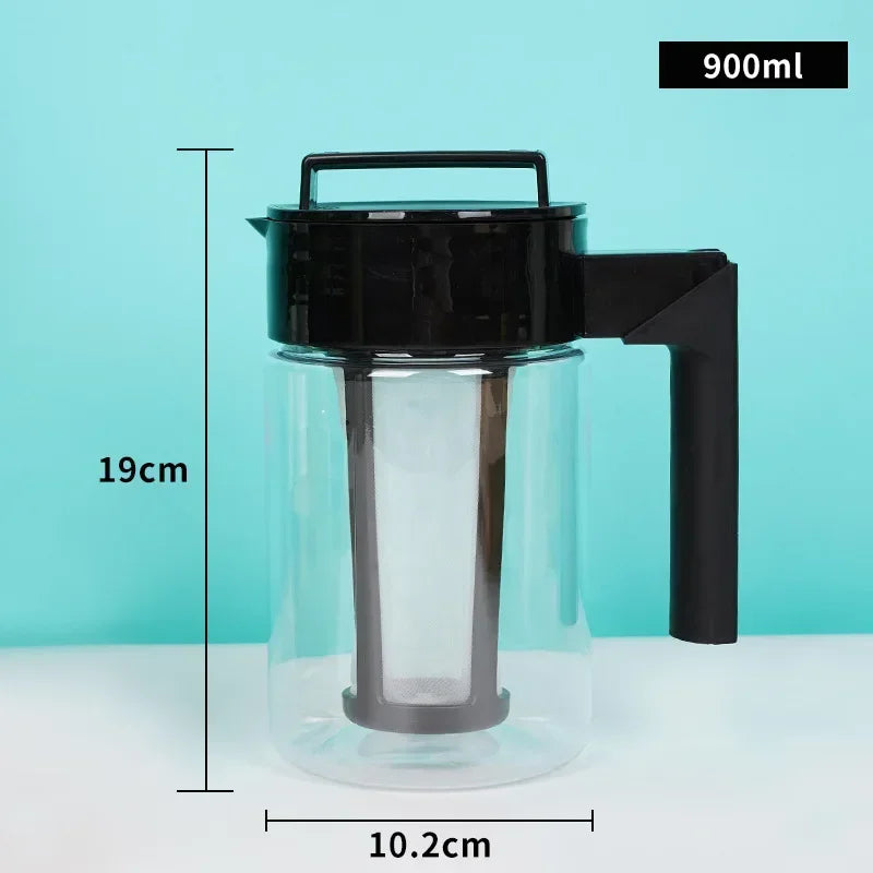Cold Brew Iced Coffee Maker with Coffee Filter and Handle Home Office Kicten Water Kettle Cold Tea Kettle Clean and Hygienic