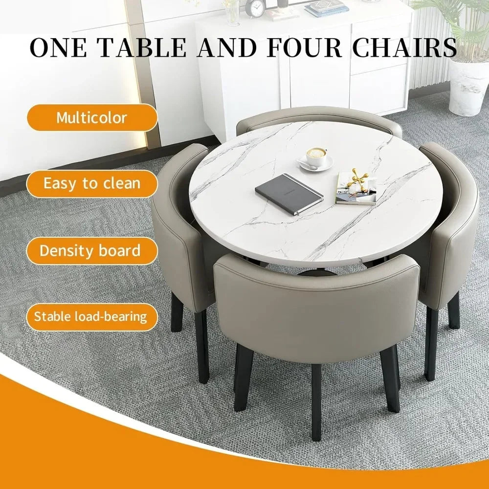 Round Dining Table Set,Kitchen Dining Table Set, Simple Small Round Table,Round Conference Table,Round Modern Dining Table Set