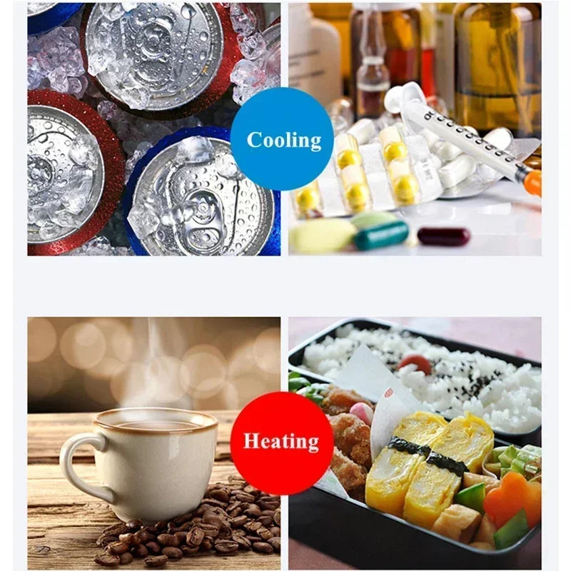 20L Car Home Mini Refrigerator Fridges DC12/24V Cooler Heater Keep Fresh for Car Home Pinic Camping 0~65 Degrees Not Freezer