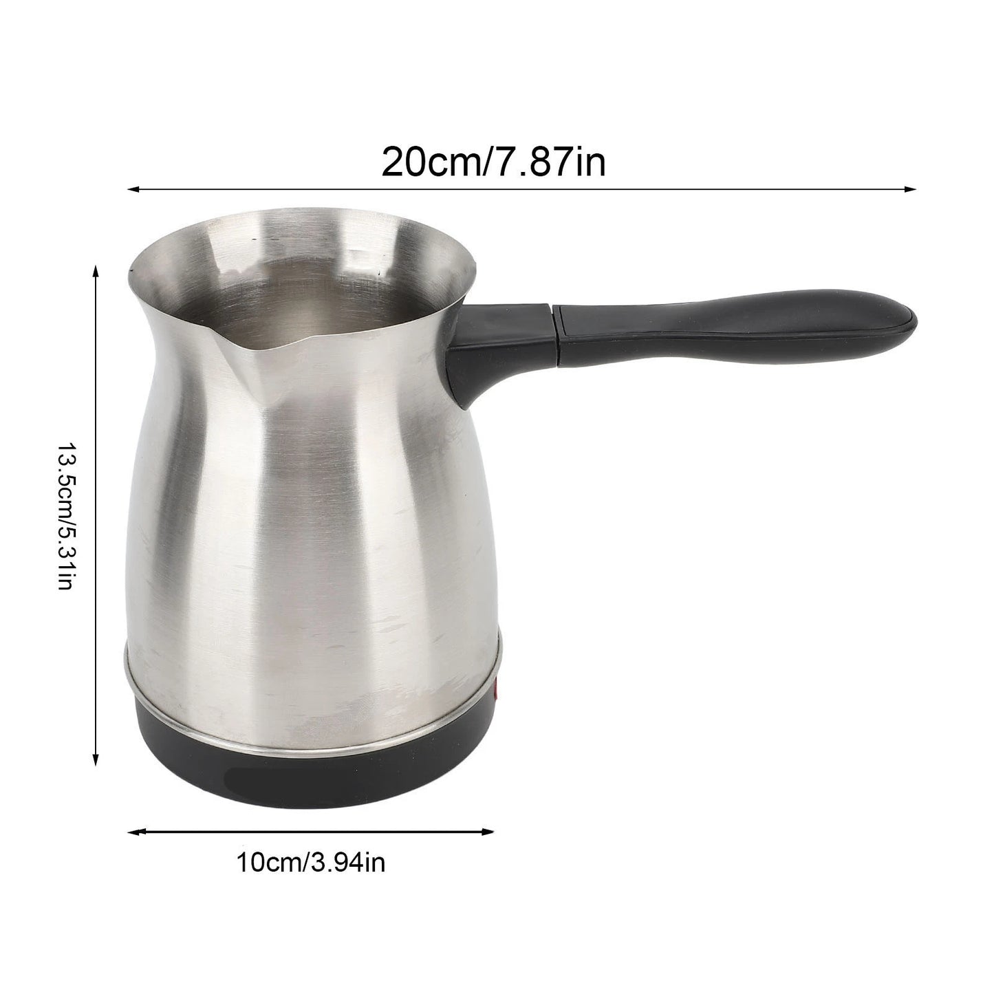 Electric Coffee Maker Electric Coffee Pot Ergonomic Handle 600ML Stainless Steel Turkish Coffee Maker Kettle for Home