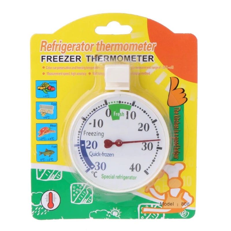 Fridge Thermometer for Traditional Refrigerators Mini Fridges Freezers -30°~40°C Large Dial with Red R9UF