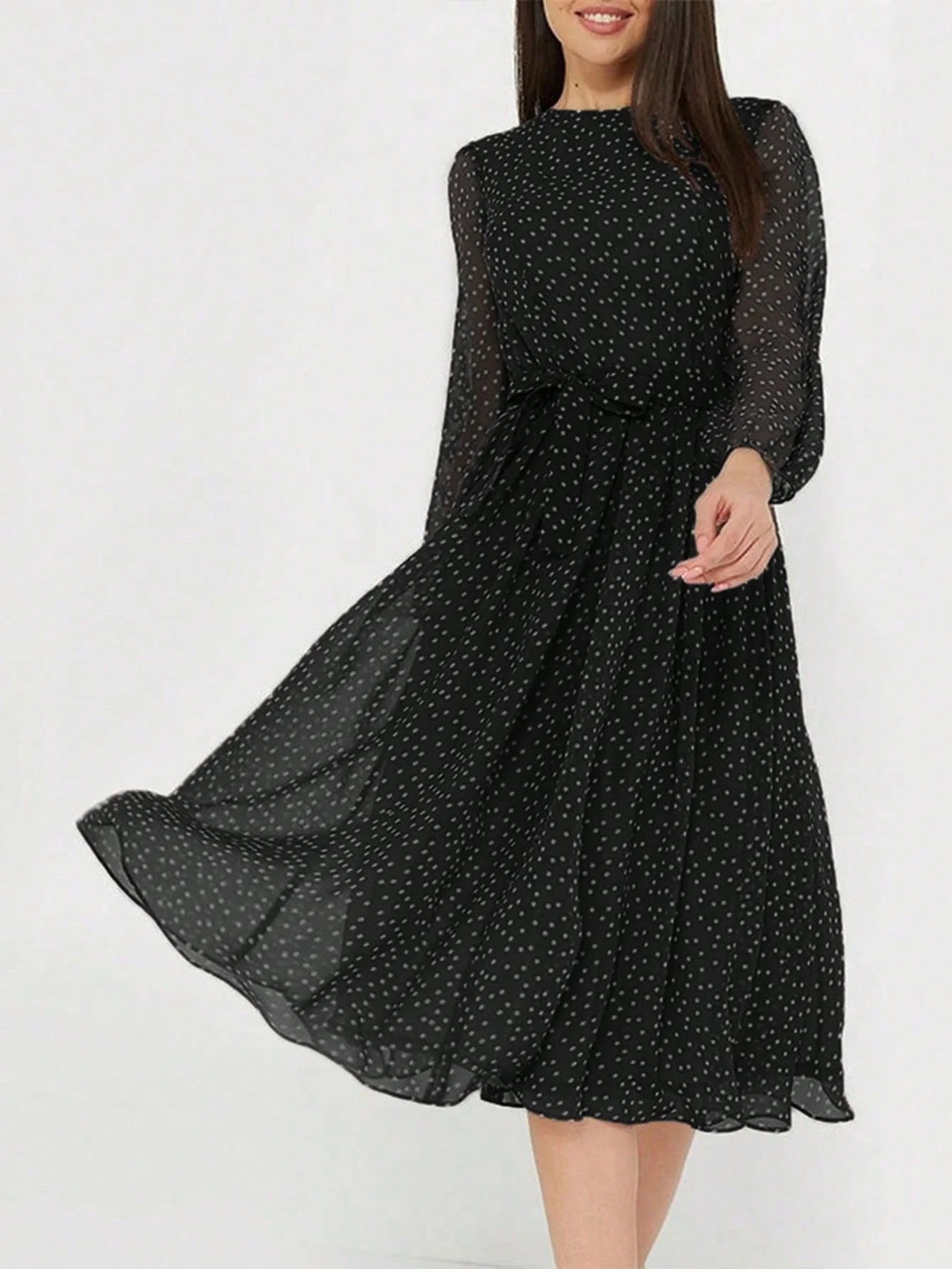 Women Dress 2025 Fashion Spring Summer Latest Unique Leisure Vacation Storm Point Long Sleeved Long Skirt Dress Women's Clothing