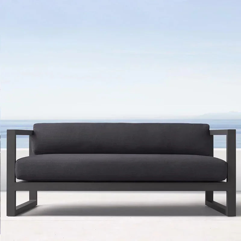 Outdoor Aluminum Alloy Sofa Four Piece Set, Terrace Garden Bar Waterproof Sofa Furniture Set