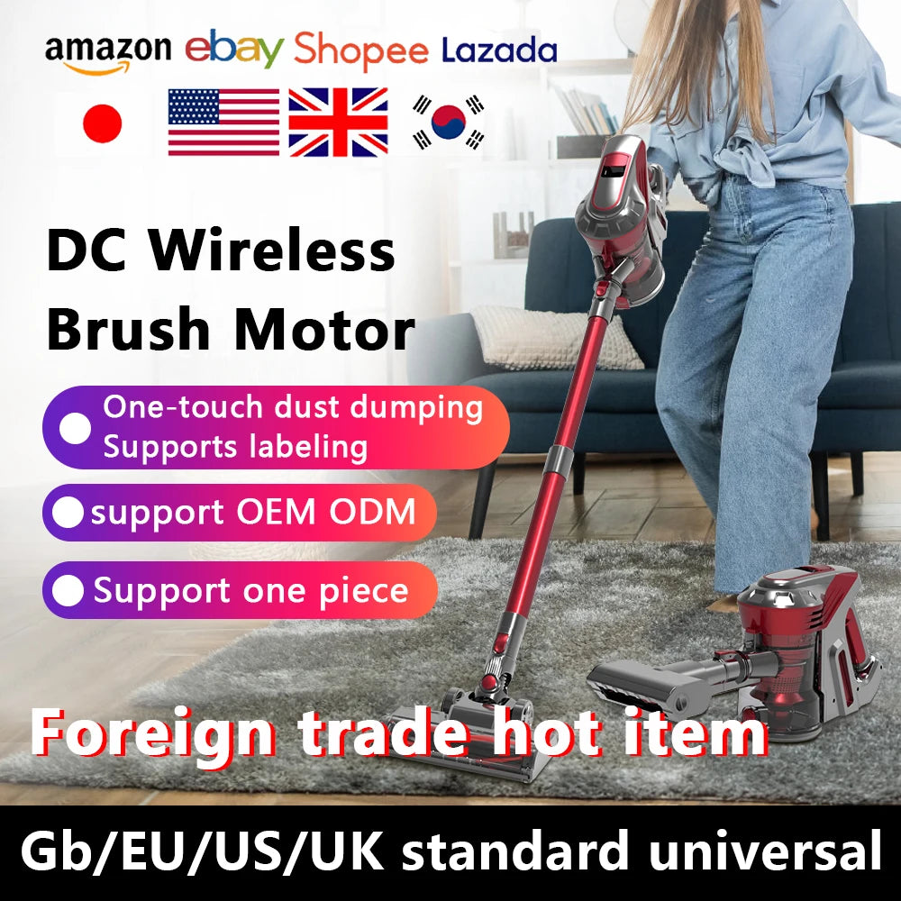 Portable Appliances Powerful Standing Vaccum Cleaner for Carpet Wireless Vaccum Cleaner Cordless Vacuum Cleaner