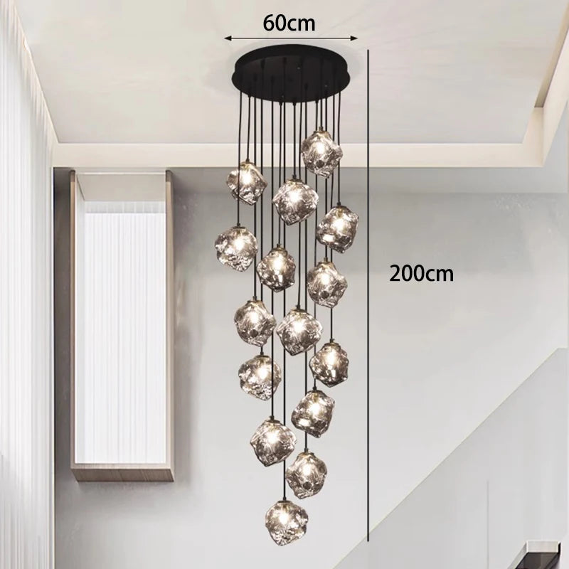 Modern home decor led lights pendant light lamps forstaircase Chandeliers for living room hanging light indoor lighting