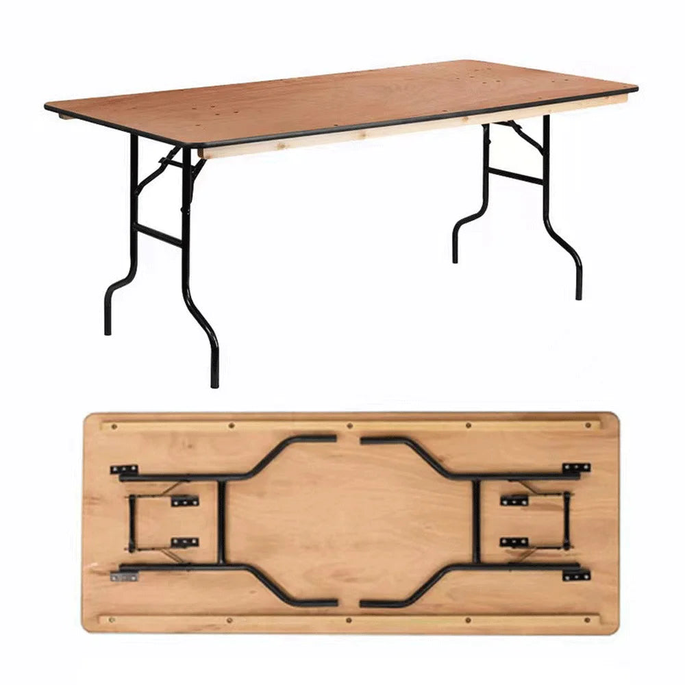 Foldable Epoxy Dinning Table Set Wooden Top for Hotel Wedding Rental Cheaper
