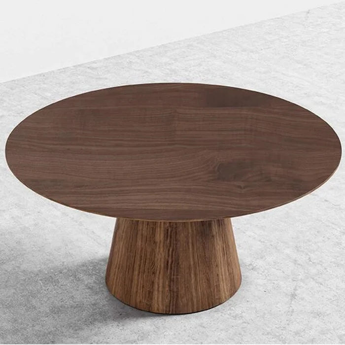 dining room furniture solid wood walnut veneer Round Pedestal Dining Table