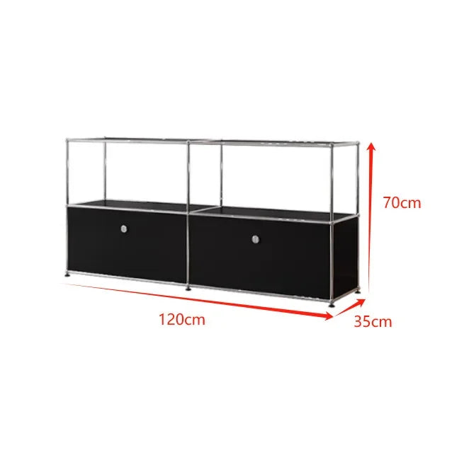Modern TV Cabinet Living Room Storage Cabinets Stainless Steel Module Combination Storage Chest of Drawers Bedroom Bookcase
