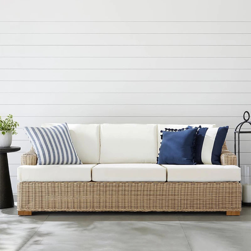 Garden Rattan Sofa Set Outdoor Furniture Lounge Chaise And Loveseat Set Wicker Rattan Outdoor Sofa Set Patio Weaving Furniture