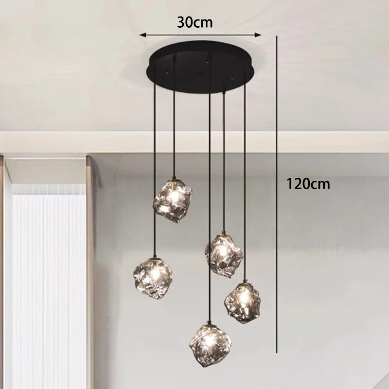 Modern home decor led lights pendant light lamps forstaircase Chandeliers for living room hanging light indoor lighting