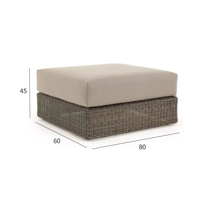 Outdoor rattan sofa combination balcony courtyard living room garden sun room round rattan outdoor model room villa leisure