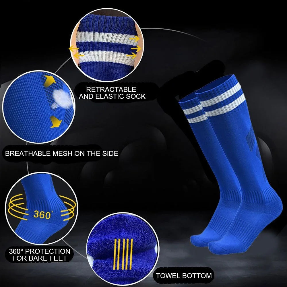 Sports Football Socks Non-slip Grip Football Socks Children Outdoor Running Fitness Socks