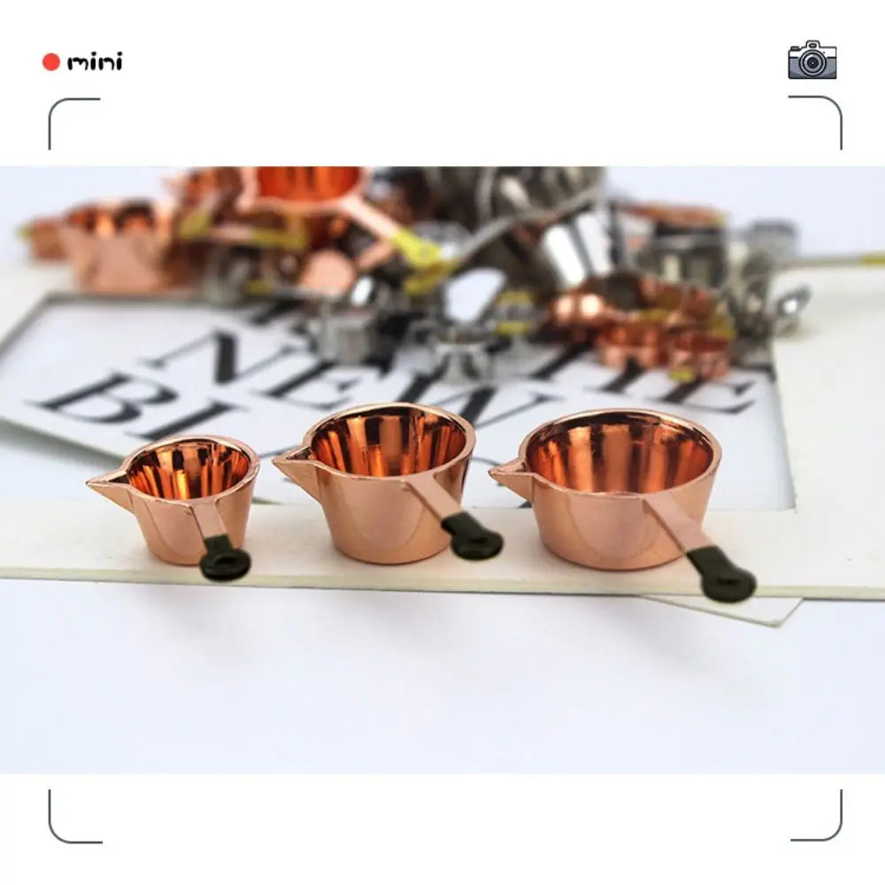Kettle 1:12 Mini Kitchen Utensils Sets 1:12 Scale Cookware Doll Kitchen Set Alloy Mini Mini Kitchen Cooking Kit