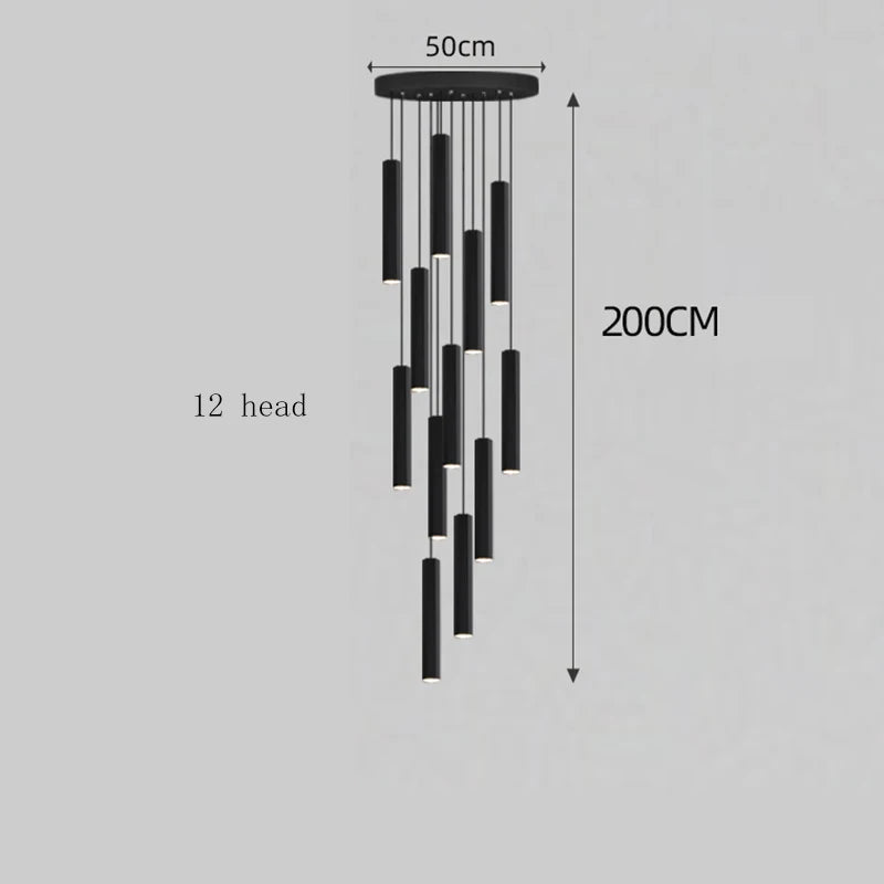 Modern home decor led lights pendant light lamps forstaircase Chandeliers for living room hanging light indoor lighting