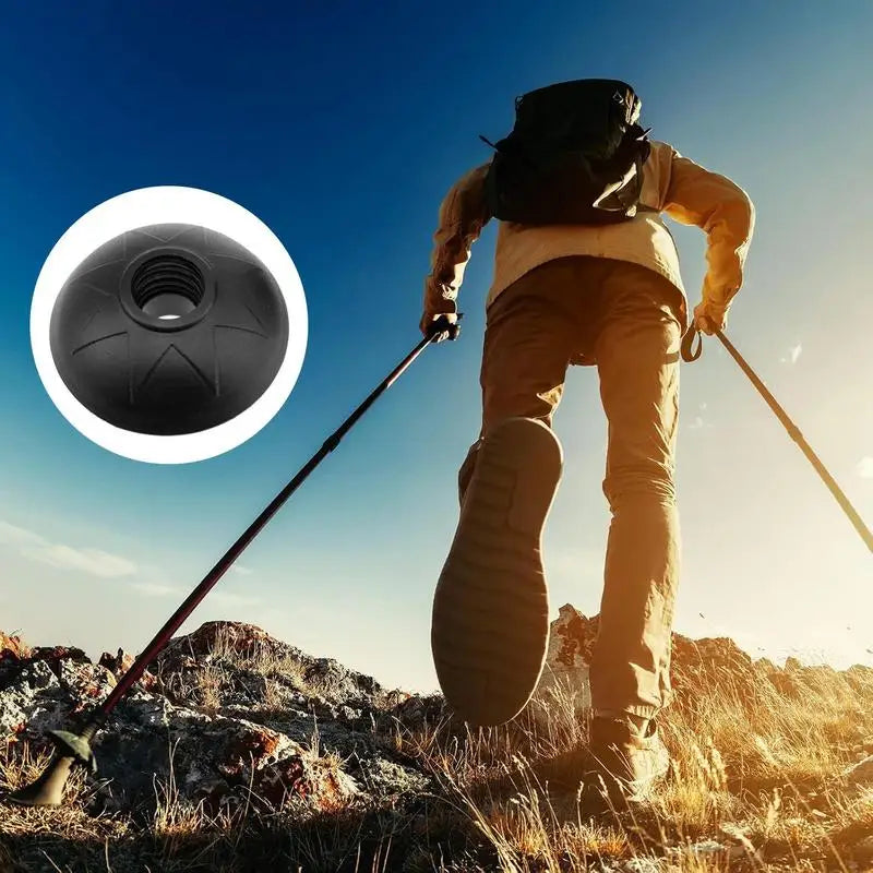 Trekking Poles Baskets 2X Round Snow Ski Mud Basket Tips Protector Hiking Pole Tips Walking Stick Replacement Accessory