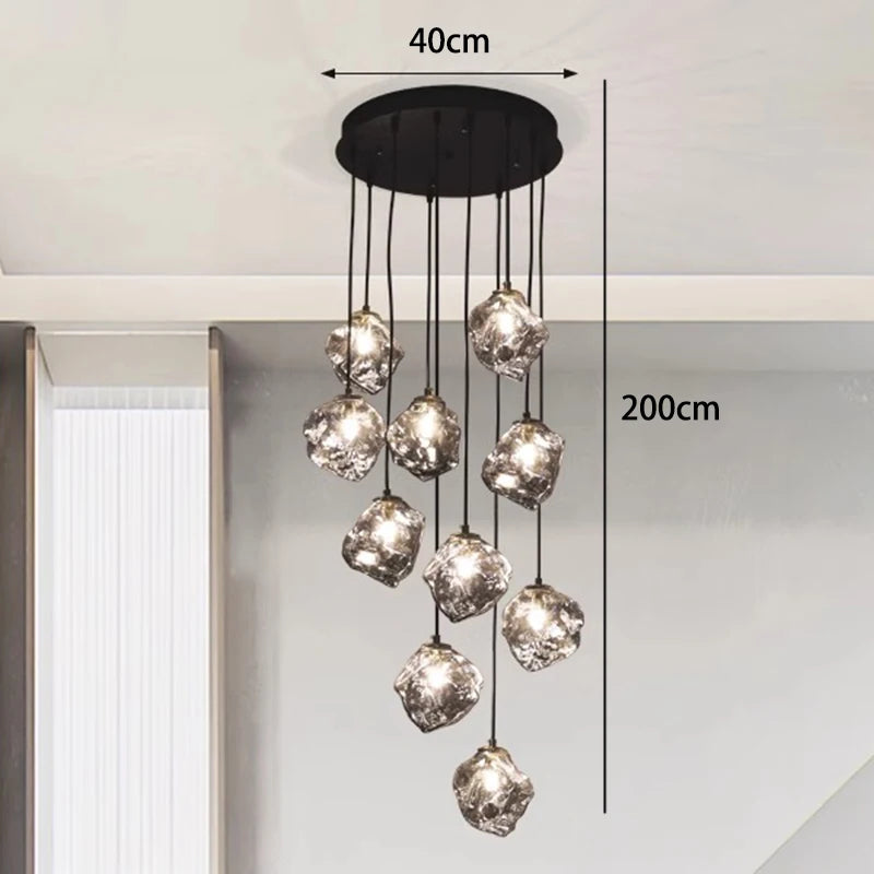 Modern home decor led lights pendant light lamps forstaircase Chandeliers for living room hanging light indoor lighting