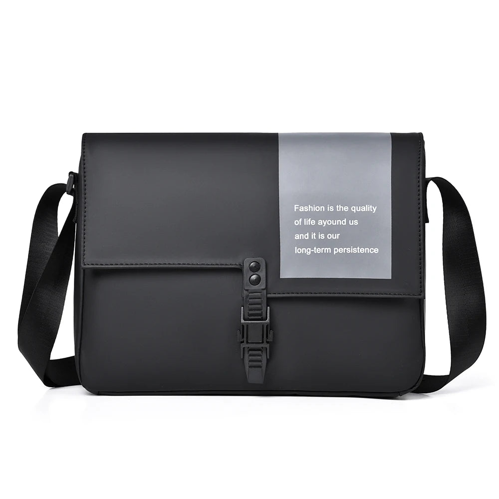 New Men's Bag - Simple Water-Resistant Casual Messenger Bag For Commuting Single Shoulder Crossbody Bag