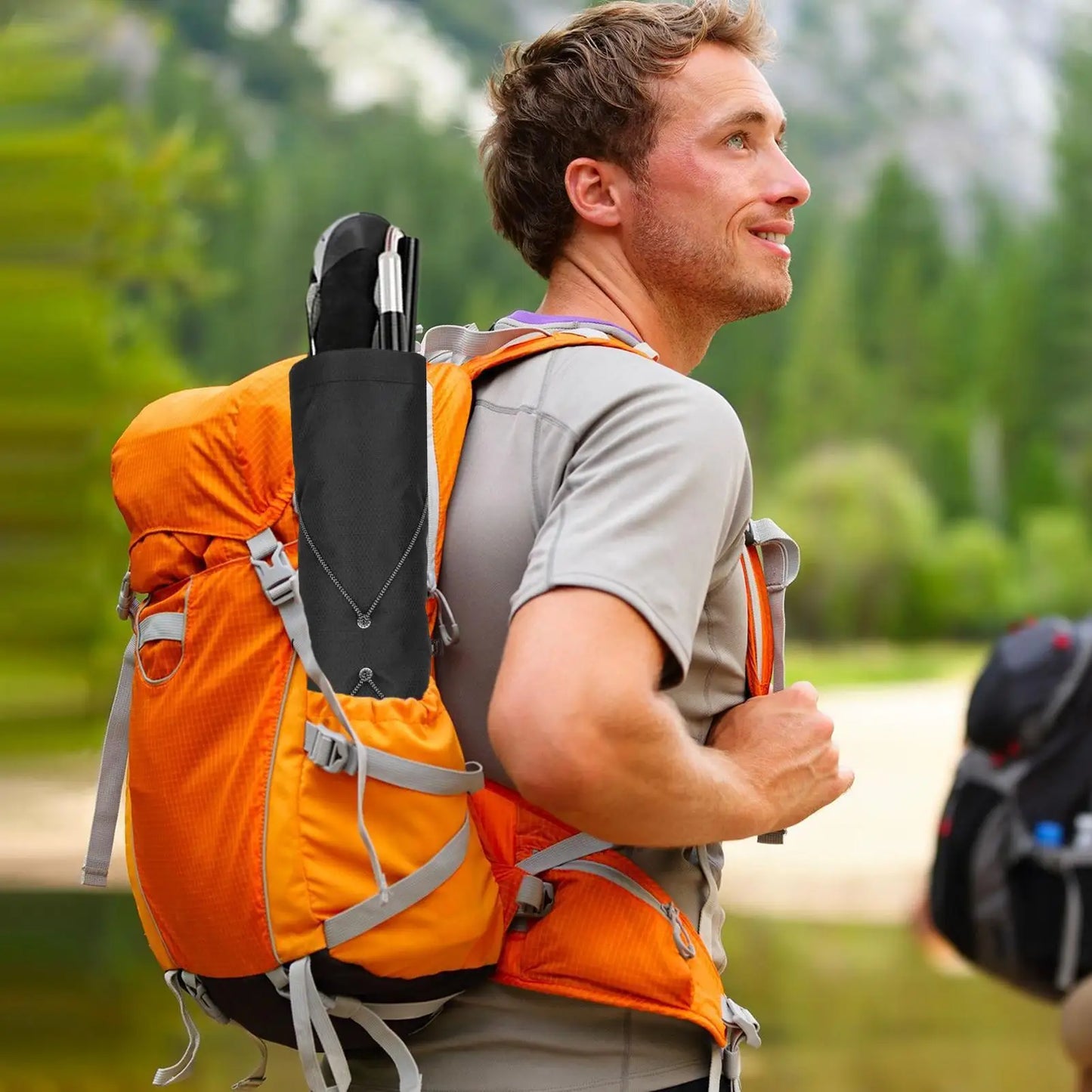 Trekking Poles Storage Bags Waterproof Walking Stick Pouch with Adjustable Strap for Camping, Travel, Running, Adventure