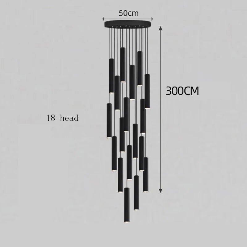 Modern home decor led lights pendant light lamps forstaircase Chandeliers for living room hanging light indoor lighting