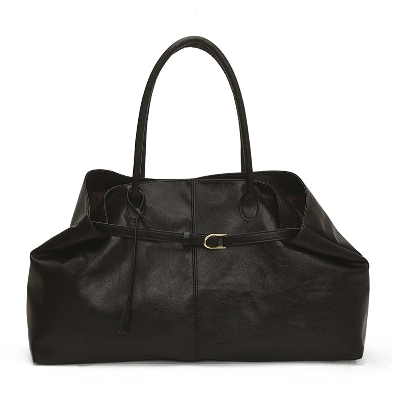 Women's Tote Bag, Large Capacity Soft Leather Shoulder Bag, Retro Casual Handbag, Perfect for Commuting Handbags Travel Bag