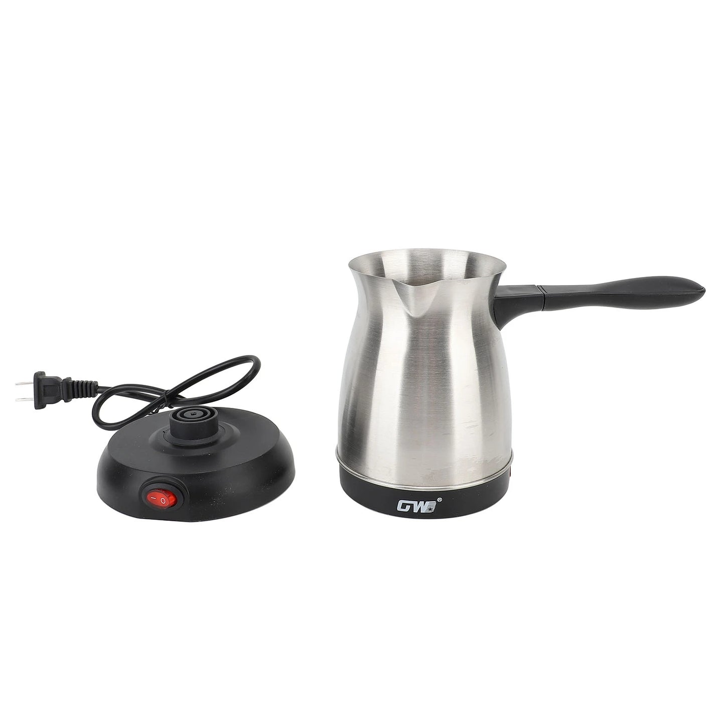 Electric Coffee Maker Electric Coffee Pot Ergonomic Handle 600ML Stainless Steel Turkish Coffee Maker Kettle for Home