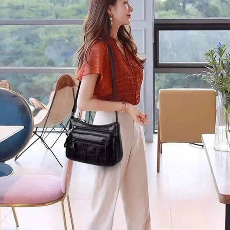 Middle aged women's bag, mother's bag, 2024 new summer bag, women's fashionable and simple shoulder bag, crossbody bag