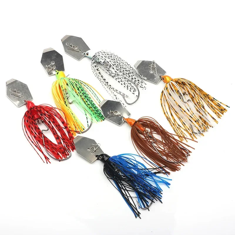 6 Pcs/Set Chatterbait Fishing Lures Kit Spinner Fishing Bait Weedless Buzzbait Wobbler Pesca Crankbait for Bass Pike Swimbait