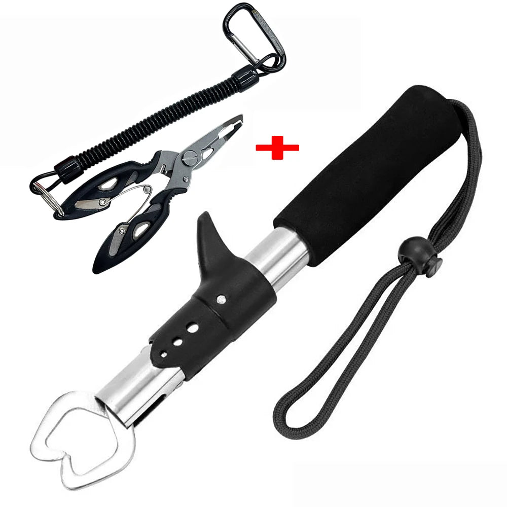 Stainless Steel 21/17cm Lure Pliers Fish Controller Set Multi-functional Spinning/Casting Fish Lip Grabber Fishing Equipment