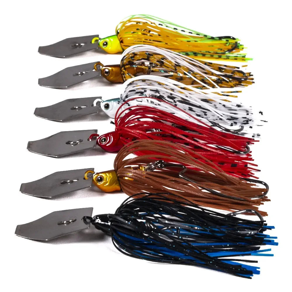 6 Pcs/Set Chatterbait Fishing Lures Kit Spinner Fishing Bait Weedless Buzzbait Wobbler Pesca Crankbait for Bass Pike Swimbait