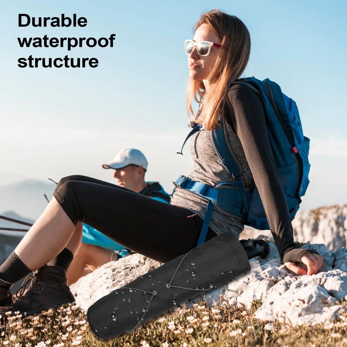 Trekking Poles Storage Bags Waterproof Walking Stick Pouch with Adjustable Strap for Camping, Travel, Running, Adventure