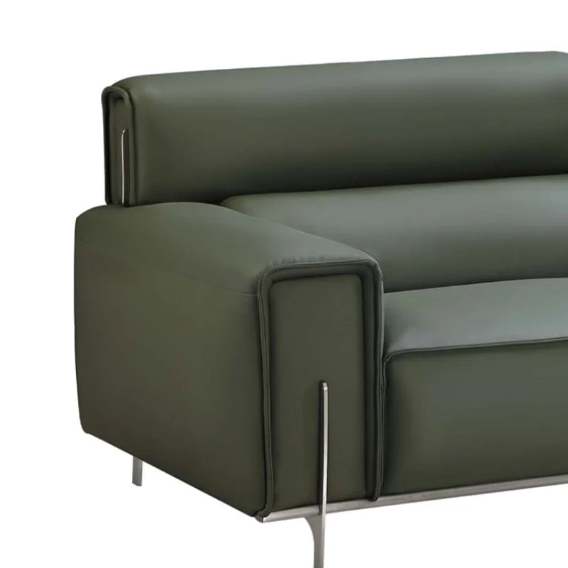New living room small-sized Italian minimalist Glenn designer leather sofa with top layer cowhide straight row four person sofa