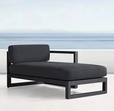 Outdoor Aluminum Alloy Sofa Four Piece Set, Terrace Garden Bar Waterproof Sofa Furniture Set