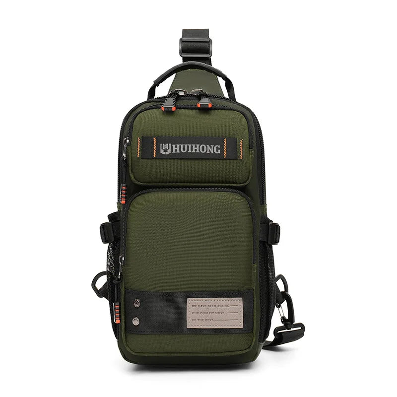 Men's Waist Bag Travel Casual Chest Bag Outdoor Hiking Climbing Backpack Multifunction Messenger Rig Pouch College Schoolbag