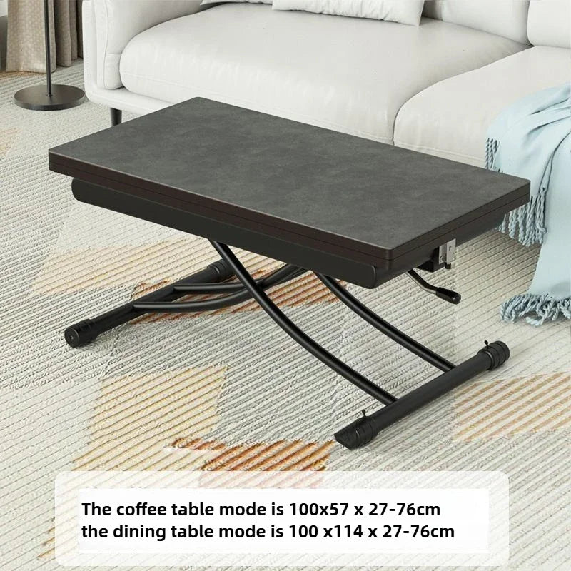 Multifunctional Dining Tables Lifting Folding Restaurant Tables Extendable Room Desk Dual-purpose Rectangular Dining Room Sets