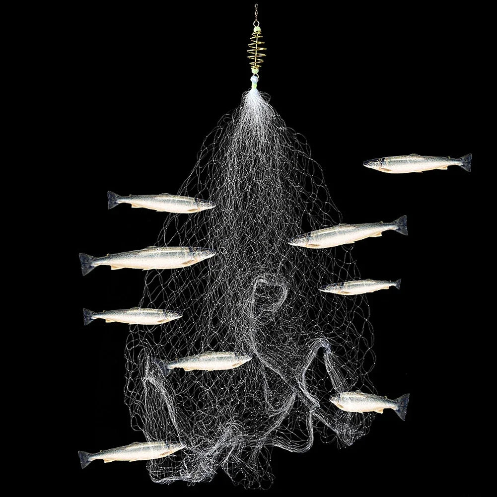 Trap Fishing Net Fishnet Floating Throwing Fishing Explosion Hook Mesh Accessory Outdoor Fish Tool for Fisherman