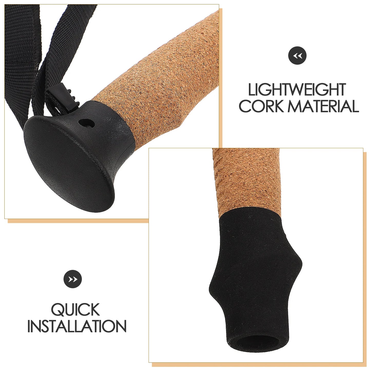 Trekking Pole Handle Climbing Walking Stick Wrist Strap Crutch Cane Handle Adapter for Hiking Walking Stick Cane Climbing Rod
