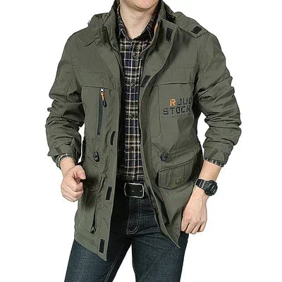 Clothing Men's spring autumn Jackets Casual Outwear Hiking Windbreaker Hooded Coats Fashion Army Cargo Bomber Jackets Mens
