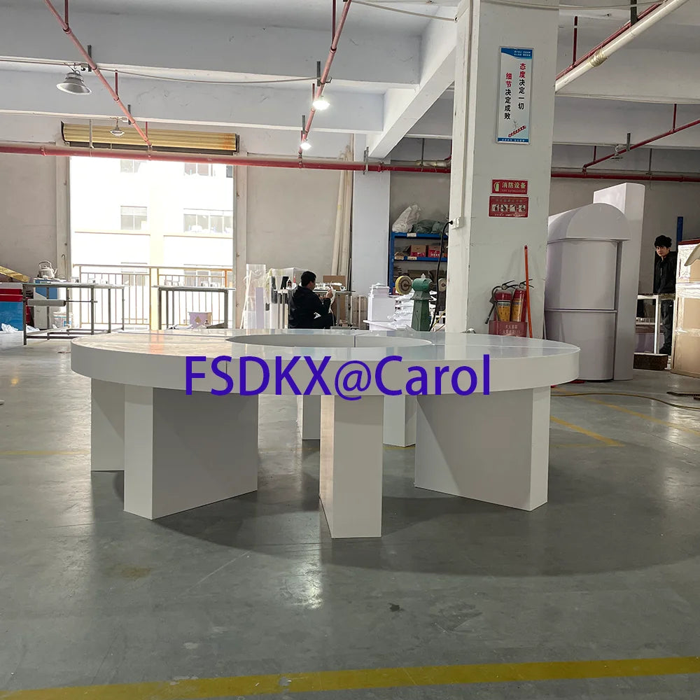 Hot Recomend white Round shape wedding dining table for event party decor